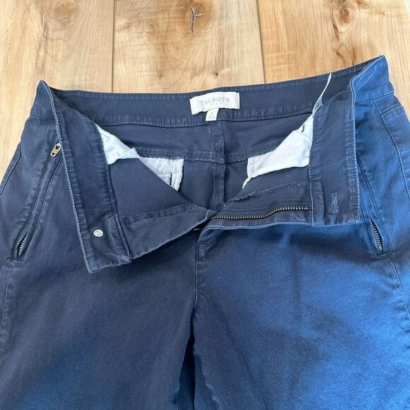 Talbots Chino Style Pants Navy Blue Size 8 - Picture 6 of 12